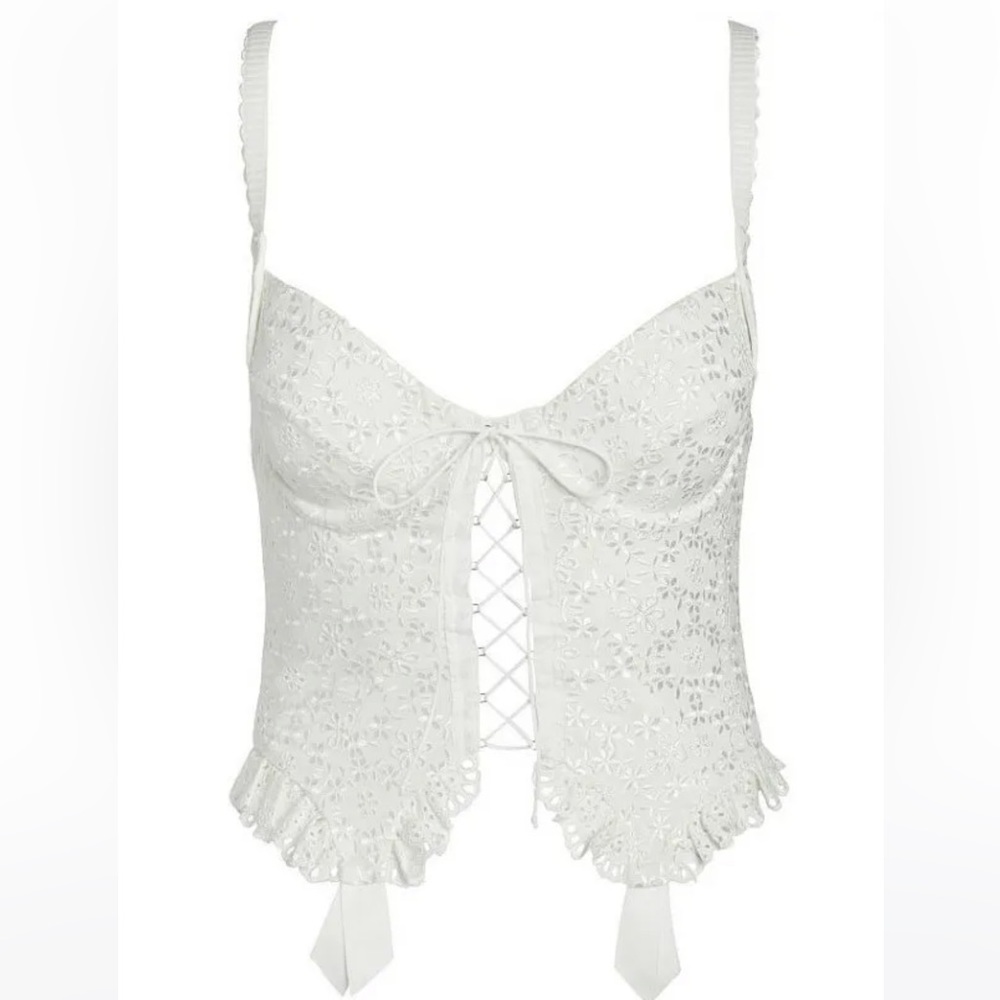 For Love & Lemons Eyelet Bustier Top